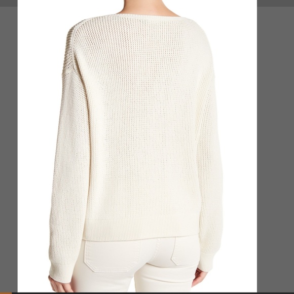 Vince Lattice Stitch Crew Neck Sweater - Picture 2 of 5